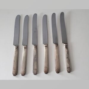 Lady Esther Set of 6 Silverplated Dinner Knives